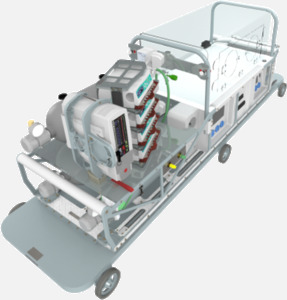 Hillaero METRO PALLET FAA certified Mount for your Air Ambulance Airmed Helicopter or Fixed Wing Aircraft WITH UNITS ISO1